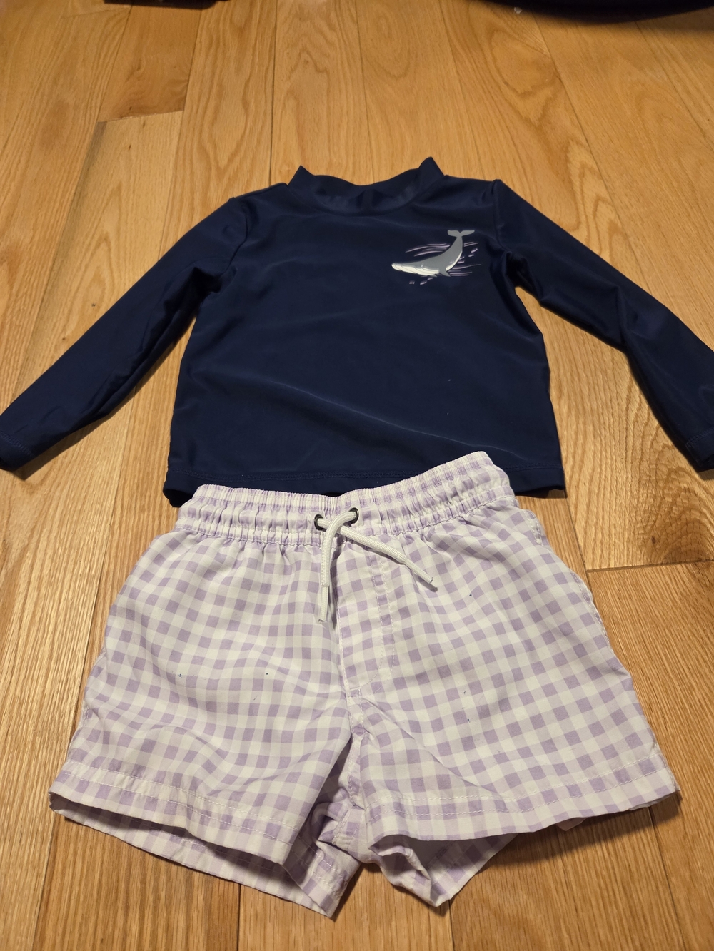 Carter's Navy Blue Rashguard with Whale Graphic